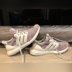 Adidas Ultra Boost Womens Shoes Size 7,5 Sneakers White Multicolor Knit Athletic